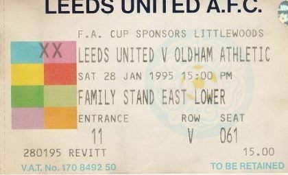 Leeds United v Oldham Athletic  28-Jan-1995