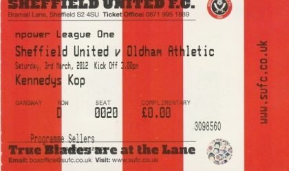 Sheffield United v Oldham Athletic  03-Mar-2012