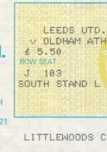 Leeds United v Oldham Athletic  08-Oct-1986