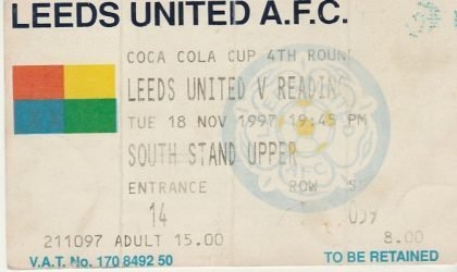 Leeds United v Reading 18-Nov-1997