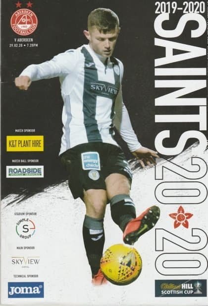 St Mirren v Aberdeen   29-Feb-2020