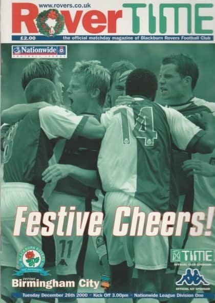 Blackburn Rovers v Birmingham City  26-Dec-2000