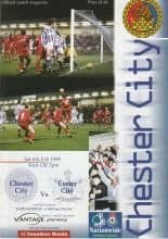 Chester City v Exeter City 06-Feb-1999