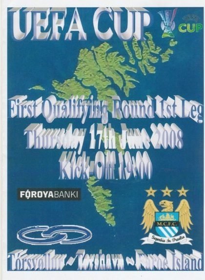 Torsvollur Torshavn v Manchester City  17-Jun-2008