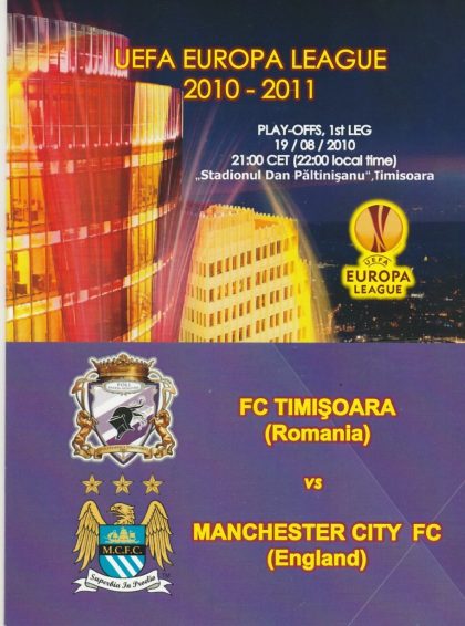 FC Timisoara v Manchester City  19-Aug-2010