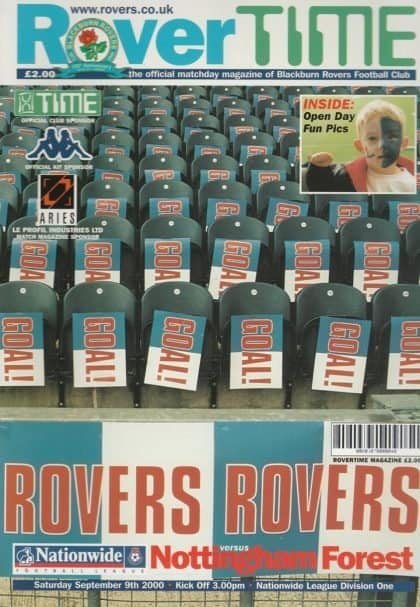 Blackburn Rovers v Nottingham Forest  09-Sep-2000