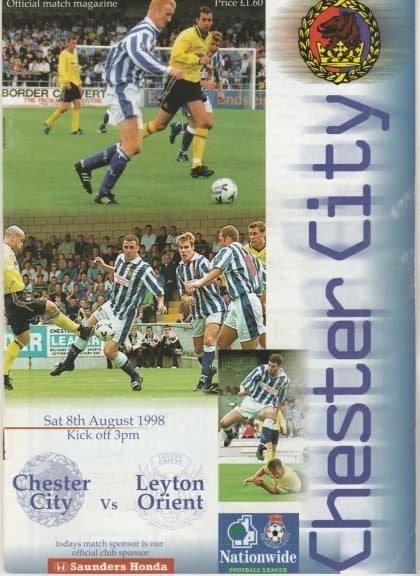 Chester City v Leyton Orient  08-Aug-1998