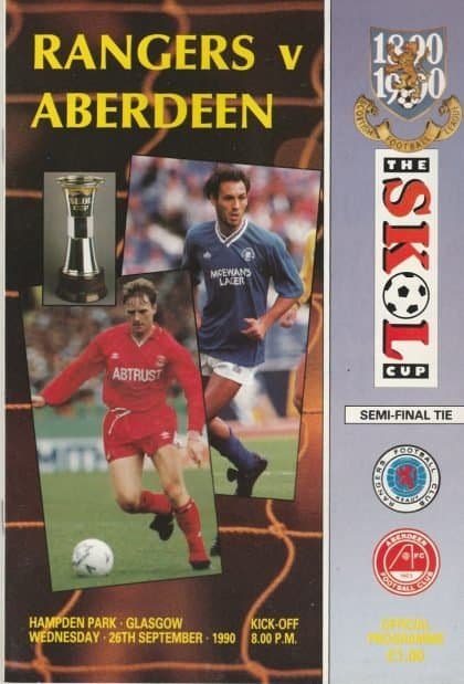 Glasgow Rangers v Aberdeen   26-Sep-1990