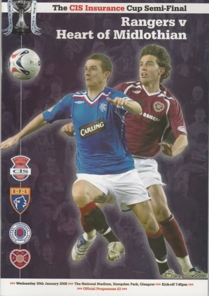Glasgow Rangers v Heart of Midlothian  30-Jan-2008