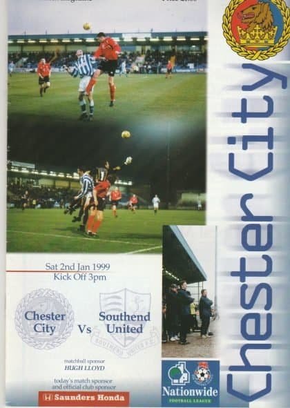 Chester City v Southend United 02-Jan-1999