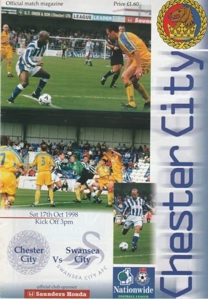 Chester City v Swansea City 17-Oct-1998