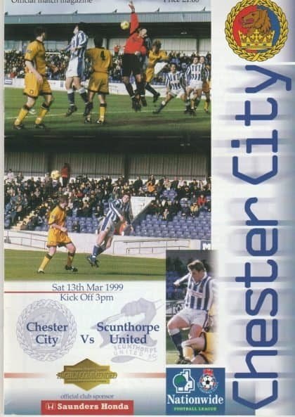 Chester City v Scunthorpe United 13-Mar-1999