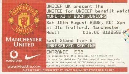 Manchester United v Boca Juniors 10-Aug-2002