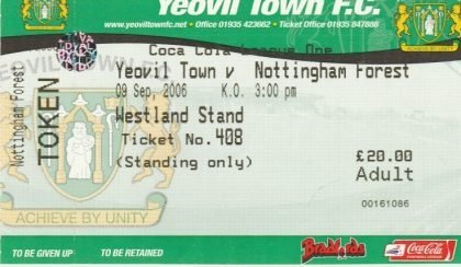 Yeovil Town v Nottingham Forest  09-Sep-2006