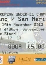 England u21 v San Marino u21  19-Nov-2013
