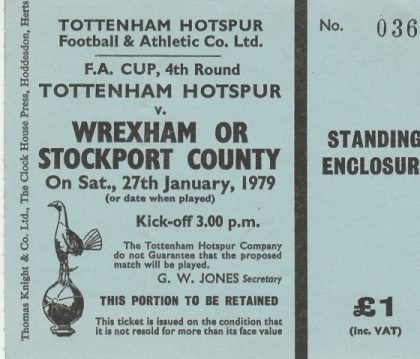 Tottenham Hotspur v Wrexham 12-Feb-1979