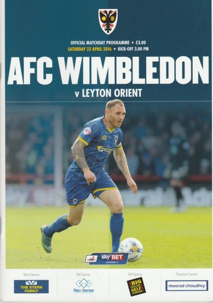 AFC Wimbledon v Leyton Orient  23-Apr-2016