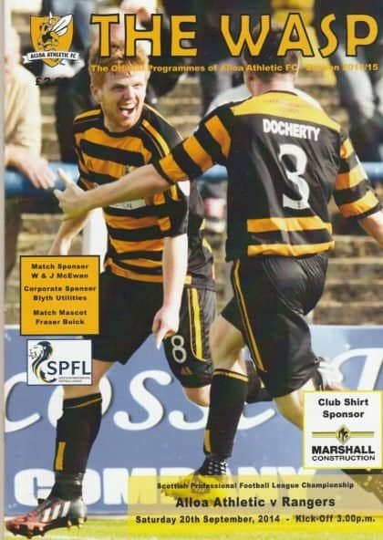 Alloa Athletic v Glasgow Rangers 20-Sep-2014
