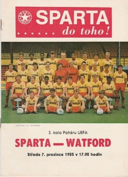 Sparta Prague v Watford   07-Nov-1983