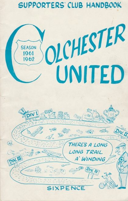 Colchester United Supporters Club Handbook 1961-62