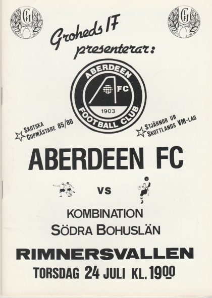 Södra Bohuslän v Aberdeen 24-Jul-1986