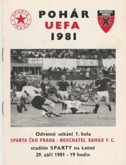 Sparta Prague v Neuchatel Xamax   29-Sep-1981