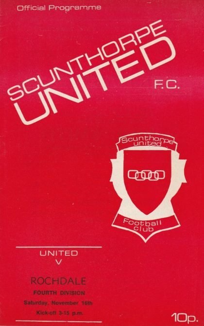 Scunthorpe United v Rochdale 16-Nov-1974
