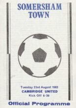 Somersham Town v Cambridge United  23-Aug-1983