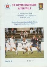 Slovan Bratislava v Aston Villa 15-Sep-1993