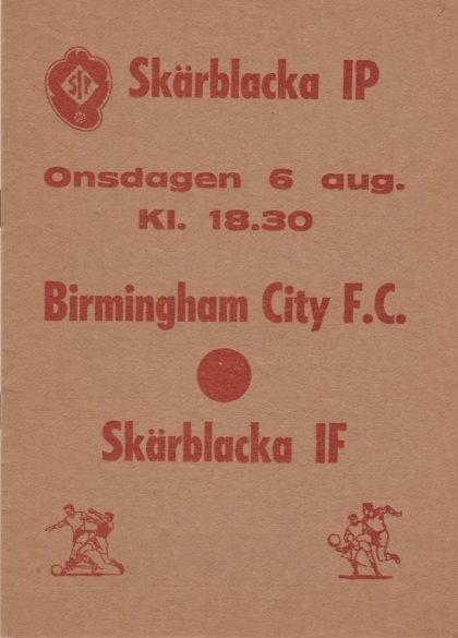 Skärblacka IP v Birmingham City  06-Aug-1980