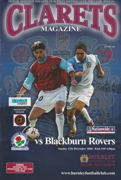 Burnley v Blackburn Rovers 17-Dec-2000