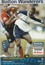 Bolton Wanderers v Blackburn Rovers 23-Feb-2001