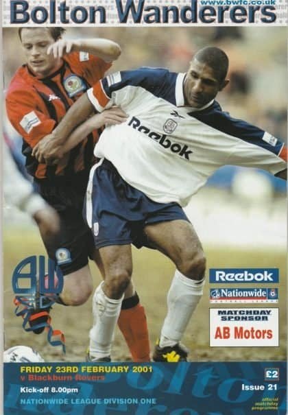 Bolton Wanderers v Blackburn Rovers 23-Feb-2001
