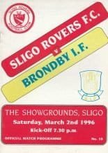 Sligo Rovers v Brondby  02-Mar-1996