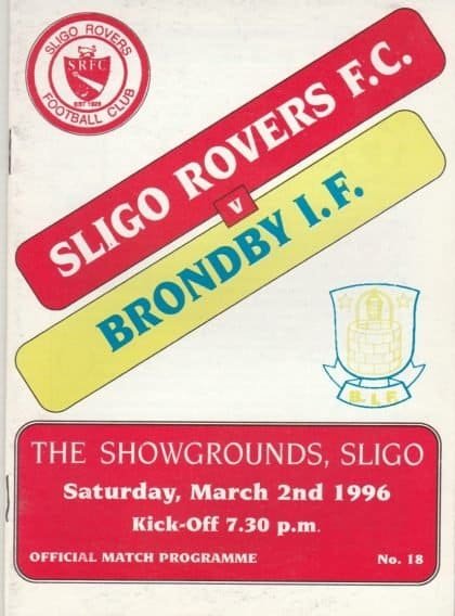 Sligo Rovers v Brondby  02-Mar-1996