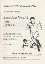Somersham Town v Chelsea   25-Jul-1987