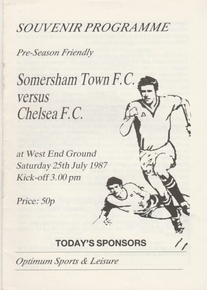 Somersham Town v Chelsea   25-Jul-1987
