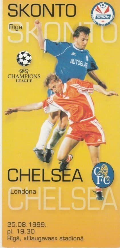 Skonto Riga v Chelsea  25-Aug-1999