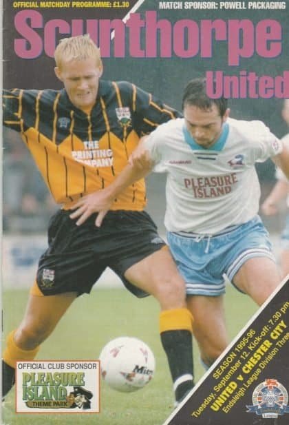 Scunthorpe United v Chester City  12-Sep-1995