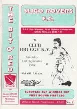 Sligo Rovers v Club Brugge  15-Sep-1994