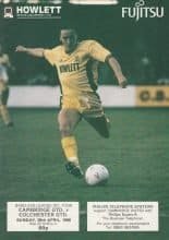 Cambridge United v Colchester United 29-Apr-1990