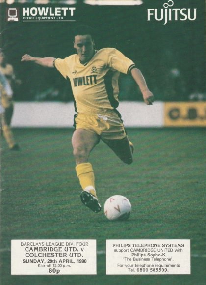 Cambridge United v Colchester United 29-Apr-1990