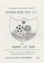 Shortwood United Youth v Coventry City Youth  1991-92