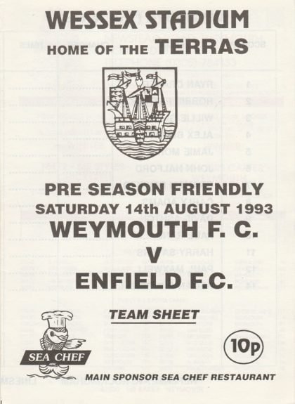 Weymouth v Enfield  14-Aug-1993