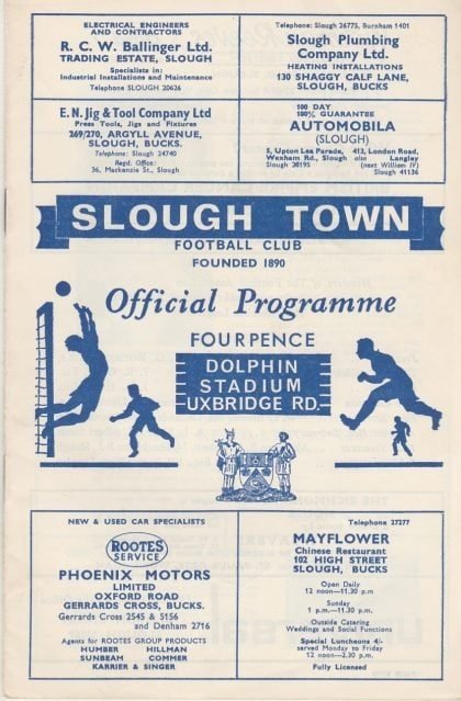 Slough Town v Epsom & Ewell  06-Mar-1965