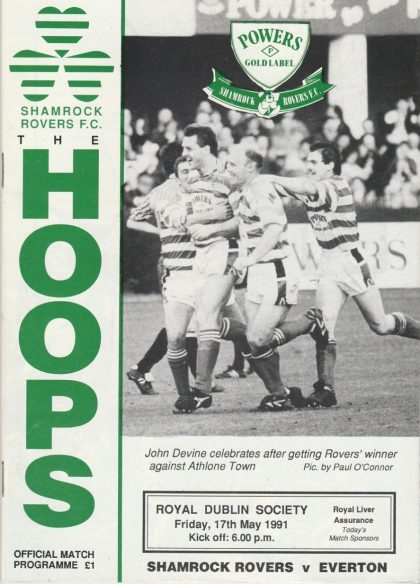 Shamrock Rovers v Everton   17-May-1991