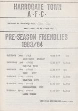 Harrogate Town v Halifax Town 03-Aug-1983