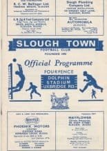 Slough Town v Harlow Town  09-Jan-1965