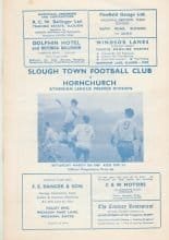 Slough Town v Hornchurch  08-Mar-1969