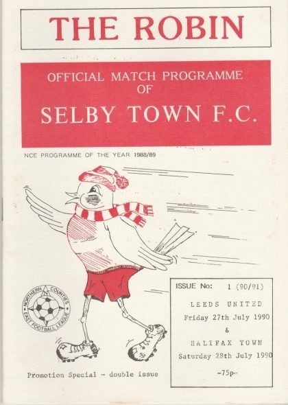 Selby Town v Halifax Town  28-Jul-1990